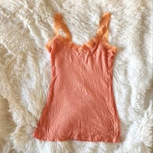 { Anthropologie } Eloise Lace Tank Peach 🍑